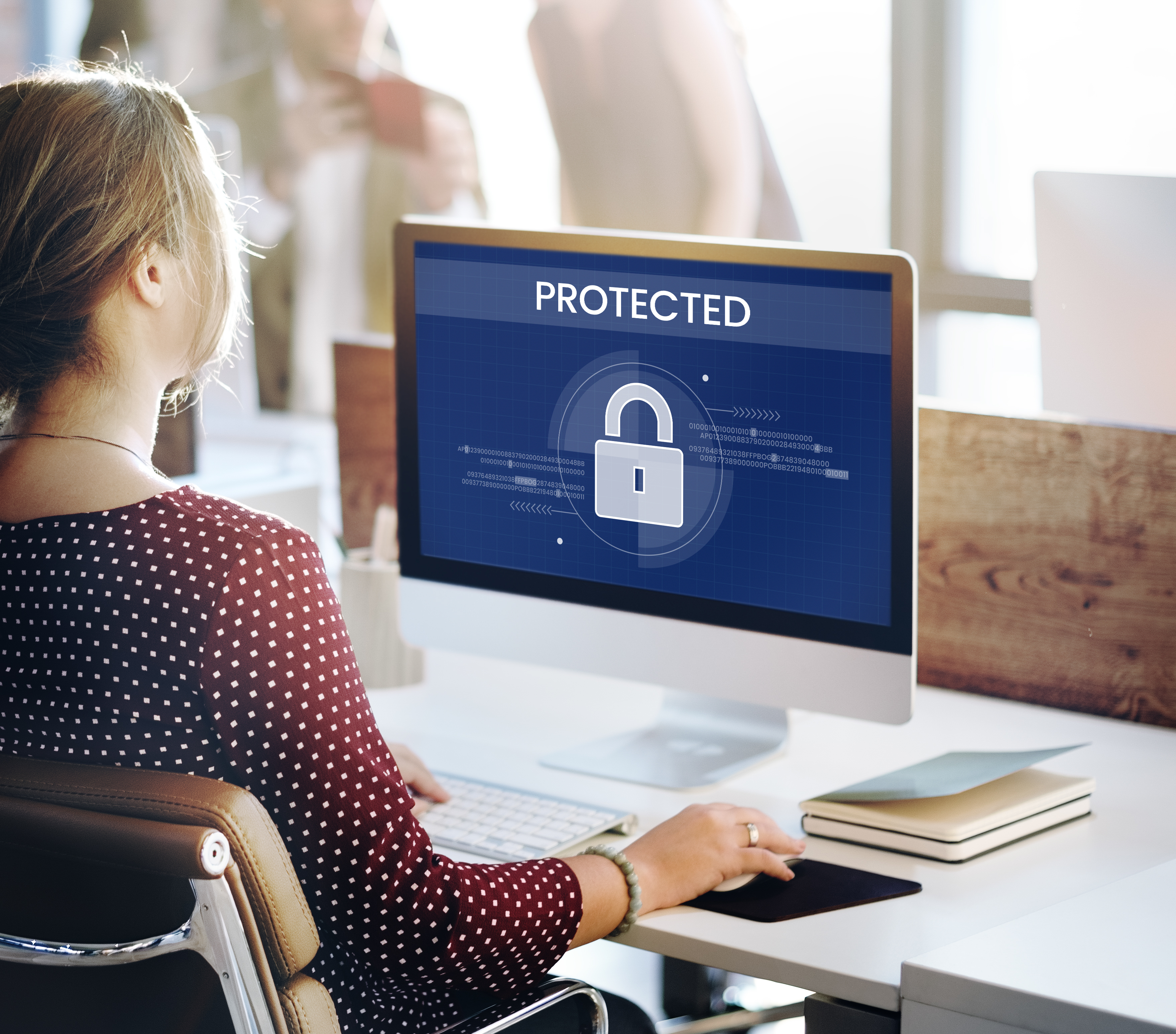 A woman trying to protect her personal information online